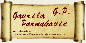 Gavrila Parmaković vizit kartica